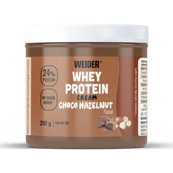 Masážní přípravek WEIDER Proteinová pomazánka Whey Protein Cream s čokoládou a lískovými oříšky 250 g