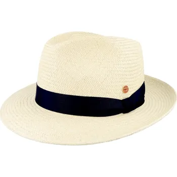 Klobouk Exkluzivní panamský klobouk Fedora s černou stuhou- Mayser Torino Velikost: 58 cm