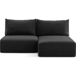 Černá rozkládací/s úložným prostorem rohová pohovka (pravý roh) Kalena – Makamii ID_1731510