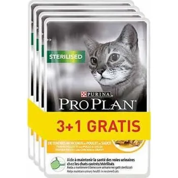 Krmivo pro kočku PURINA Pro Plan Sterilized Chicken - mokré krmivo pro kočky - 85g 3+1
