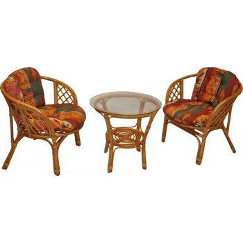 Zahradní sestava Axin Trading s.r.o. Ratanová sedací souprava Java polstr červený Axin Trading s.r.o.