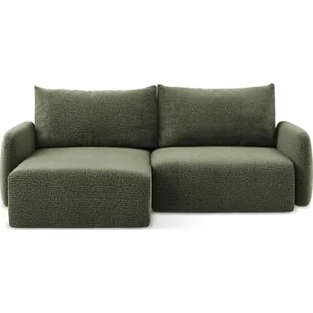 Pohovka Zelená rozkládací/s úložným prostorem rohová pohovka (levý roh) Kalena – Makamii ID_1732080