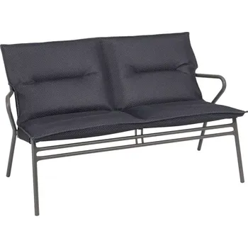 Zahradní lavice Nízká polstrovaná lavice VENCE BeComfort šedá Dark Grey