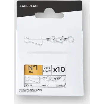 CAPERLAN Nerezový obratlík s karabinkou Rolling Snap 3