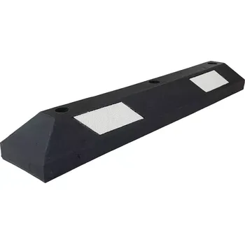 parkovací zábrana Černo-bílý plastový reflexní parkovací doraz FLOMA PS-01 - 90 x 15 x 10,5 cm