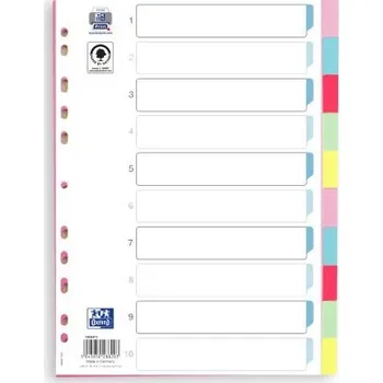 OXFORD A4, 10 dílů, mix pastelových barev