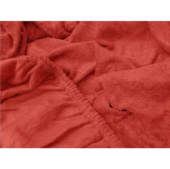 Prostěradlo TEXTILOMANIE Froté prostěradlo Exclusive červené 90 × 200 cm