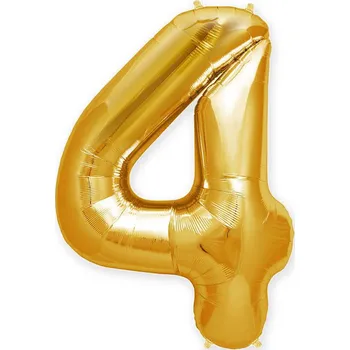 Balónek FÓLIOVÝ BALÓNEK ČÍSLICE 1 jeden 100 cm zlatý HELIUM