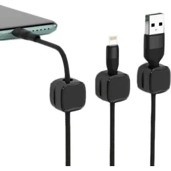 Magnetický organizér kabelů 50 ks černý