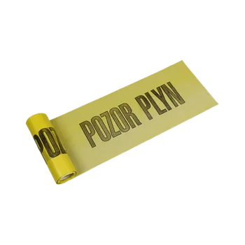 Výstražná páska Výstražná fólie 30 cm × 0,08 mm, délka 100 m žlutá - PLYN