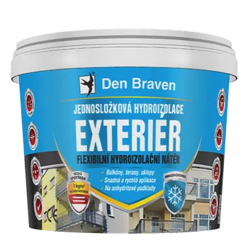 tekutá izolace Den Braven Jednosložková hydroizolace EXTERIÉR 2,5 kg kelímek modrá