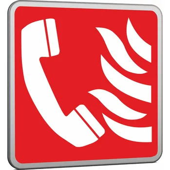 Velkoplošná cedule - Požární tísňový telefon samolepící PVC fólie 500x500 mm