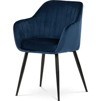 Jídelní židle Autronic Jazz PIKABLUE4 Jídelní židle, samet matný, modrá