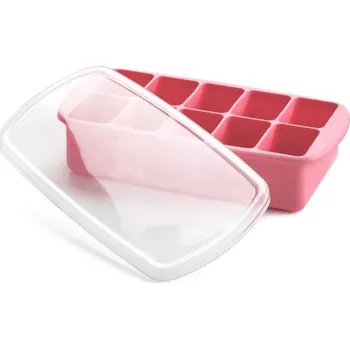 Melii Silikonová mrazicí forma na příkrmy, růžová