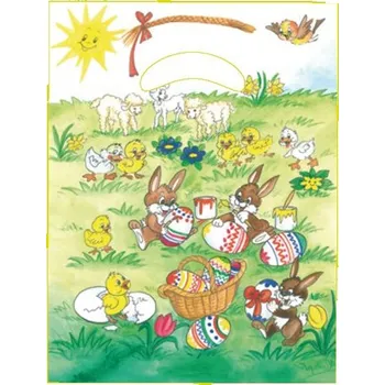 Velikonoční dekorace Sáček velikonoční 205x320 mm, zajíci, 1 ks