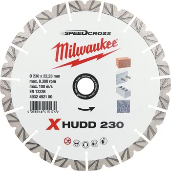 Řezný kotouč MILWAUKEE X-HUDD Diamantový kotouč 230mm na armovaný beton