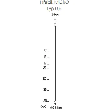 Hřebík Hřebík MICRO Typ 06/30 - 10 000ks