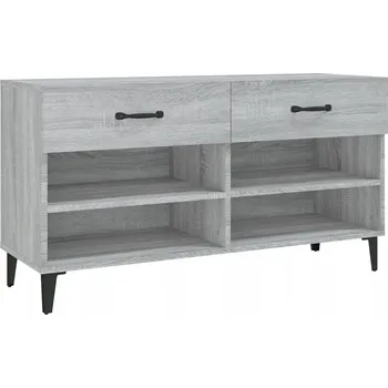 Botník Botník z dřevěného materiálu 102x35x55 cm, šedý dub