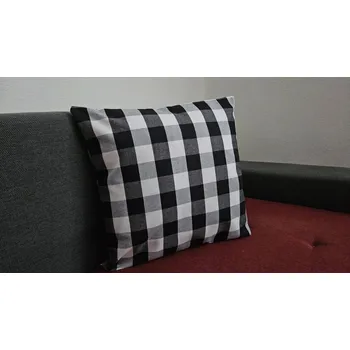 Povlak na dekorativní polštářek Povlak na polštářek černé kostky (Povlak na polštářek černé kostky)