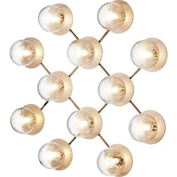 Nástěnné svítidlo Nuura Nástěnné/stropní svítidlo Liila 12, nordic gold/optic clear