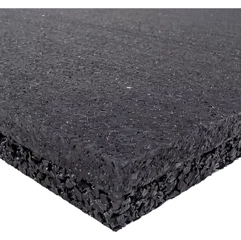 Černá modulová podlahová guma (puzzle - okraj) FLOMA Sandwich - 100 x 100 x 1,8 cm