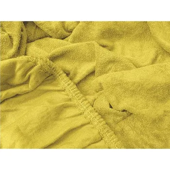 Prostěradlo TEXTILOMANIE Froté prostěradlo Exclusive žluté 90 × 200 cm