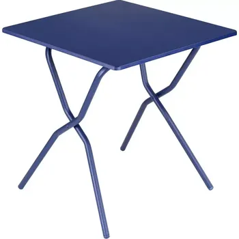 Zahradní stůl Skládací čtvercový venkovní stůl ocel BALCONY II modrá Indigo