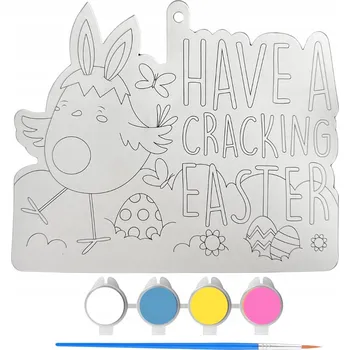kreativní sada Velká Velikonoční Závěsná Ozdoba k Vymalování, Omalovánka pro Děti Dárek Velikonoce
