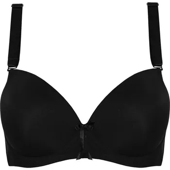 Dámské spodní prádlo Idared hladká vyztužená podprsenka pod šaty D21 105D černá