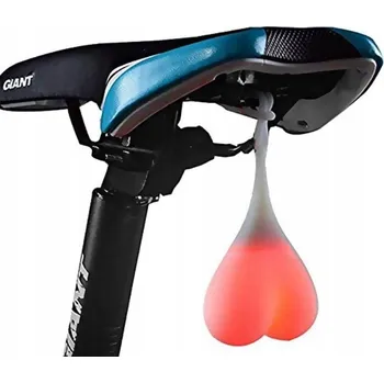 Cyklosvítilna SVĚTLO NA KOLO SRDCE VEJCE SILIKONOVÉ LED zadní vtipný dárek