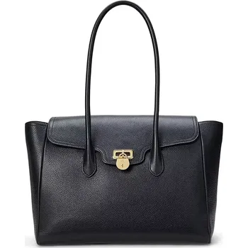 Kabelka Kožená kabelka Lauren Ralph Lauren černá barva, 431966862 99X, vel. ONE SIZE