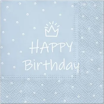 Papírový ubrousek Ubrousky PAW Dekor L (20ks) Special Day (light blue)