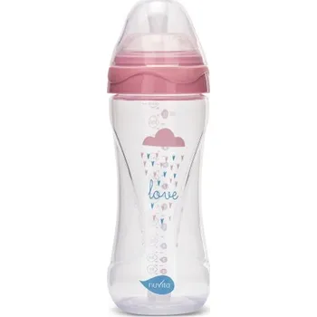Kojenecká láhev Lahvička 330ml, Transparent pink