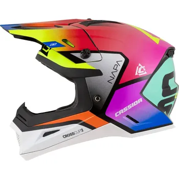 Helma na motorku Přilba Cassida Cross Cup 2 Napa multicolor perleť 2025 Velikost: XS (53 až 54 cm)