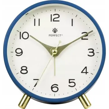 Budík Budík s hodinami Perfect modrý 11 cm