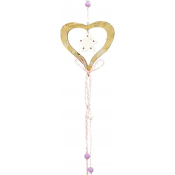 Obraz Dřevěná velikonoční závěska srdce