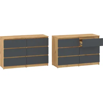 Komoda Max-i Komoda-6 BLAISE NEW Zvolte barvu:: dub tacho + antracit