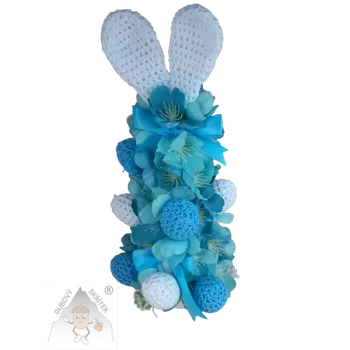 Velikonoční dekorace Dubový skřítek Velikonoční stromeček - modrý