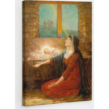 Obraz Obraz Canvas na Plátně jako Dárek Vertikální Vánoce Betlém 40x60 cm