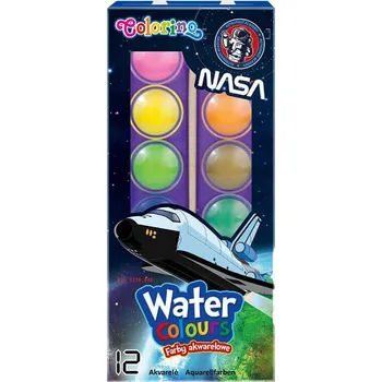 Vodová barva Patio Vodové barvy Colorino 23mm 12 barev NASA