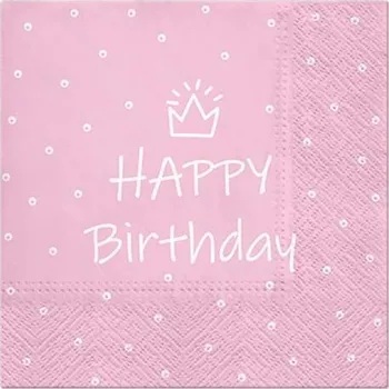 Papírový ubrousek Ubrousky PAW Dekor L (20ks) Special Day (light pink)