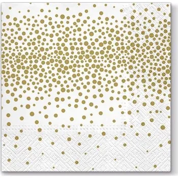 Papírový ubrousek Ubrousky PAW Dekor L (20ks) Confetti (gold)