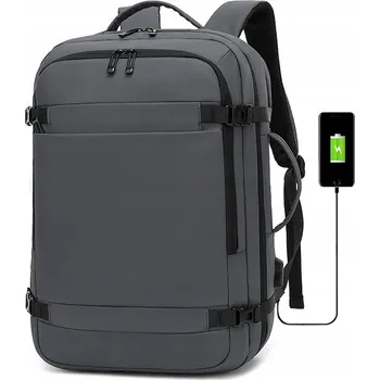 Turistický Batoh , cestování, město, příruční zavazadlo do letadla , šedý