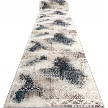 Koberec BĚHOUN S GUMOVOU PODLOŽKOU 67 cm PATCHWORK béžový PROTISKLUZOVÝ do CHODBY ^*Q3723