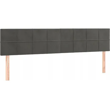 Tmavě šedé samet Čelo postele 200x78cm