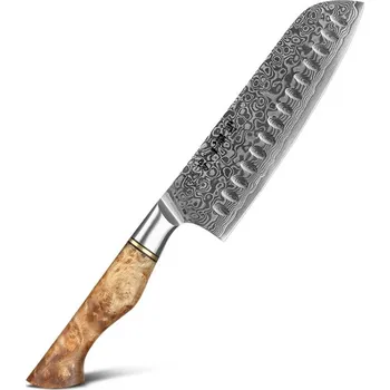 Kuchyňský nůž Hezhen Santoku B30 (7\")