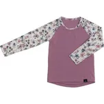 Dívčí triko s dlouhým rukávem Violet flowers; Barva: fialová; Velikost: 134