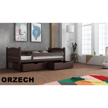 Dětská postel Postel MATĚJ s úložným prostorem 90x190 cm masiv OŘECH