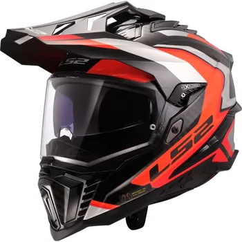 Motodoplněk Enduro helma na motorku LS2 MX701 Explorer C Frontier II oranžová L