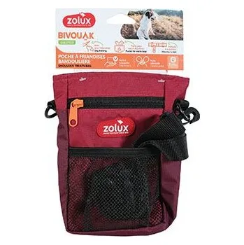 Pamlskovník Kapsička na pamlsky BIVOUAK s popruhem červená Zolux